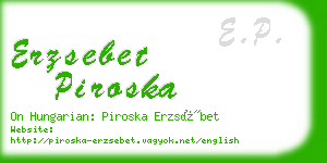 erzsebet piroska business card